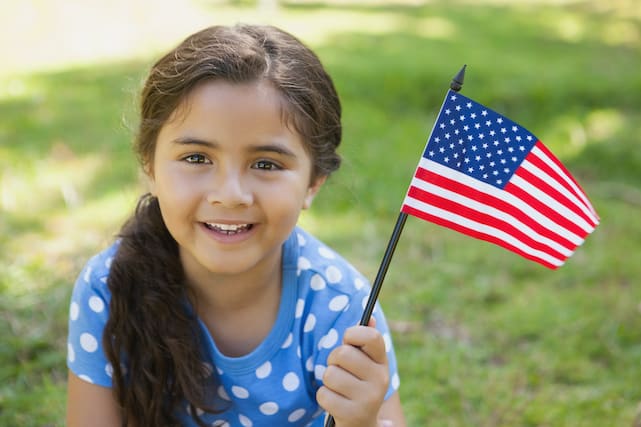 Girl with Flag